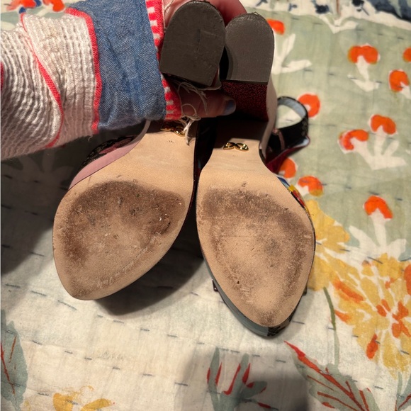 Dolce & Gabbana Patchwork Floral Platform Heels 36 - Picture 10 of 17